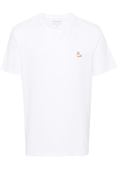 White Fox-patch T-shirt - men